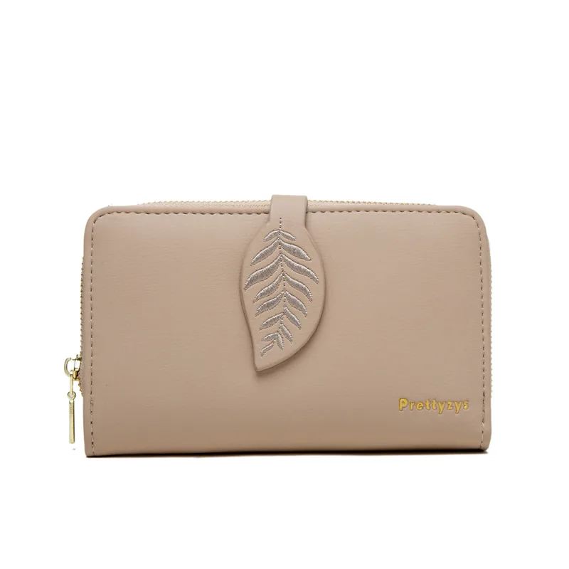 Folding Clutch Bag Large Capacity Purse - Apricot