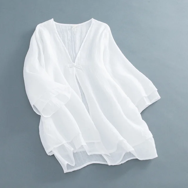 Color Blocking V neck Button Small Cardigan Women White - Shop at LoveMi
