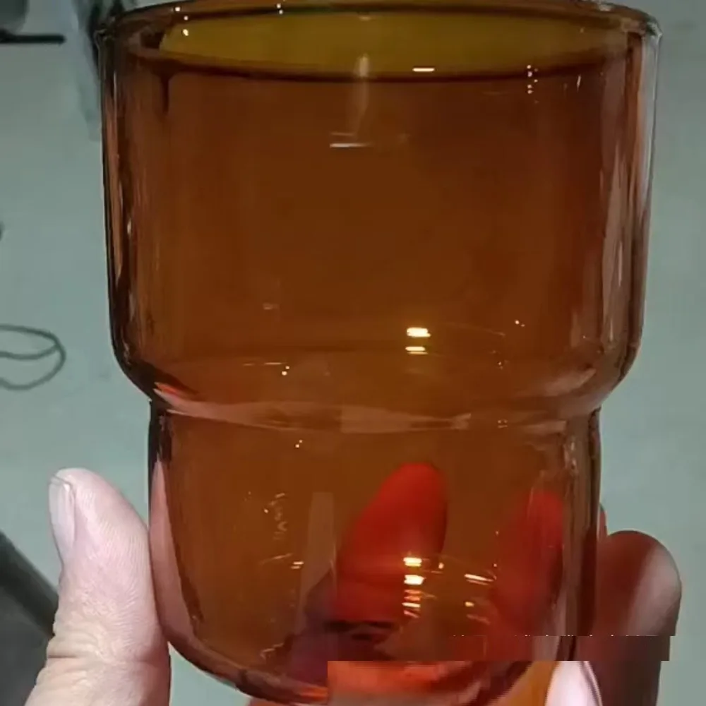 High Borosilicate Glass Collapsible Cup Amber Premium - Shop at LoveMi