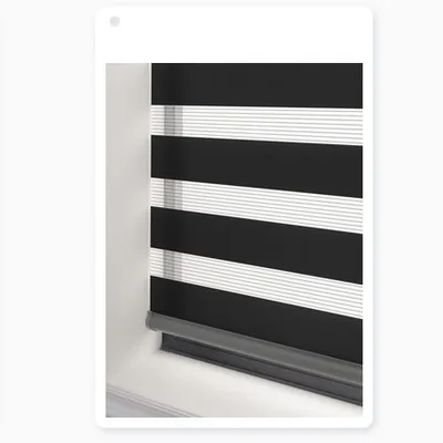 Soft Gauze Curtain Semi Shading Rolling Curtain Roll Up Curtain Electric Zebra Curtain Black - Shop at LoveMi