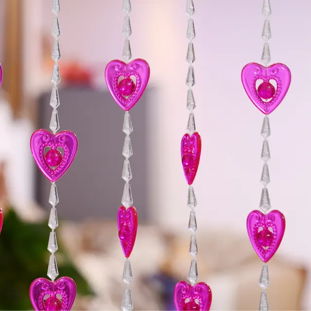 Household Plastic Crystal Acrylic Door Chain Decoration Transparent Rose - Shop at LoveMi