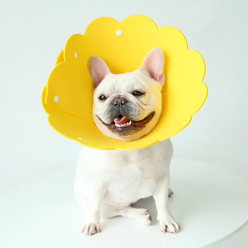 Sunflower Modeling Pet Protection Collar Anti-licking Head Cover - Yellow