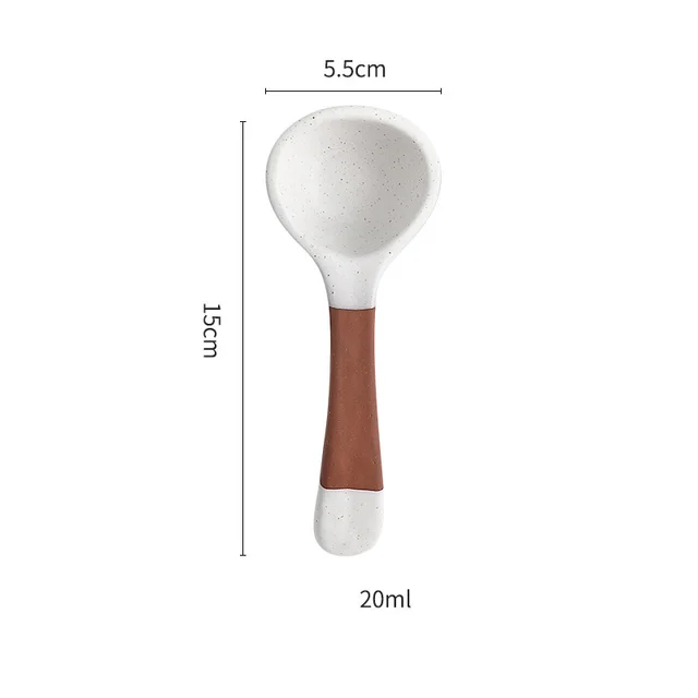 Commercial Chunky Ceramic Soup Spoon Specialty Cutlery White - Shop at LoveMi
