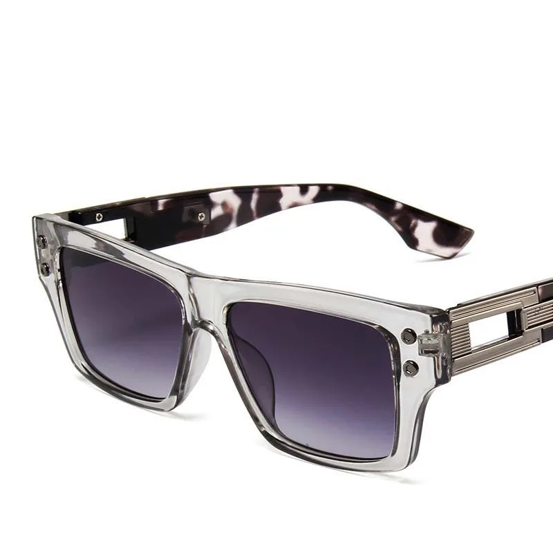Men's Fashion Casual Hip-hop Sun Shading Sunglasses - Grey Leopard