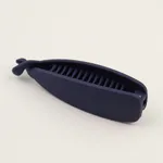 Women's Temperament Simple Solid Color Ponytail Hairpin - Navy Blue
