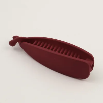 Women's Temperament Simple Solid Color Ponytail Hairpin Wine Red - Shop at LoveMi