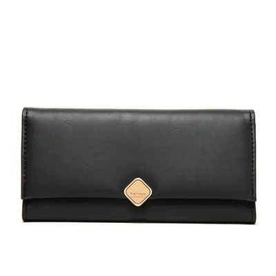 Women's Fashion Simple Multifunctional Tri fold Wallet Black - Shop at LoveMi