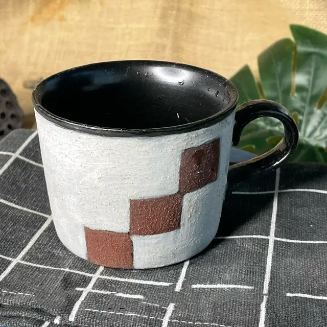 Coffee Mug Straight Cup Nostalgic Retro Japanese Style Handmade Coffee11 - Shop at LoveMi