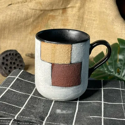 Coffee Mug Straight Cup Nostalgic Retro Japanese Style Handmade Coffee5 - Shop at LoveMi