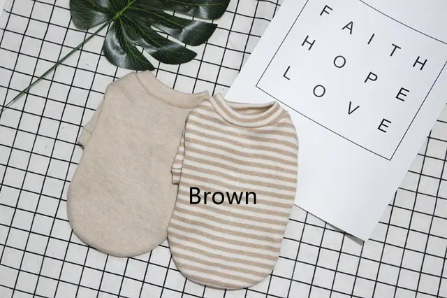 Pet Teddy Clothes Pure Cotton Pajamas Than Dog Winter Clothes Brown - Shop at LoveMi