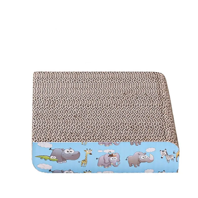 Cat Scratch Board Corrugated Paper Catnip Cat Box Wear-Resistant Scratch Resistance Vertical Plate Nest Cat Scratch Pad Rub - Cartoon Cube