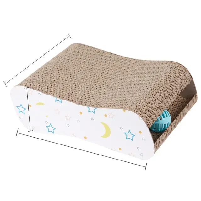 Cat Scratch Board Corrugated Paper Catnip Cat Box Wear Resistant Scratch Resistance Vertical Plate Nest Cat Scratch Pad Rub Star And Moon - Shop at LoveMi
