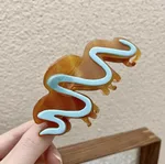 Design Sense Cream Biscuit Hair Grab Acetic Acid Grab Clip - Coffee Color