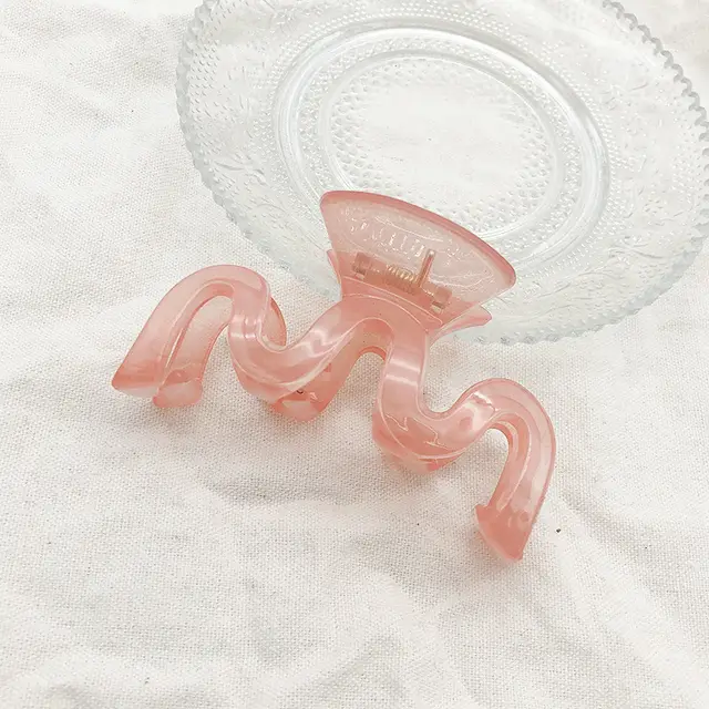 Korean style Jelly Color Elegant Back Head Hairpin Ponytail Hairpin Headwear Pink - Shop at LoveMi