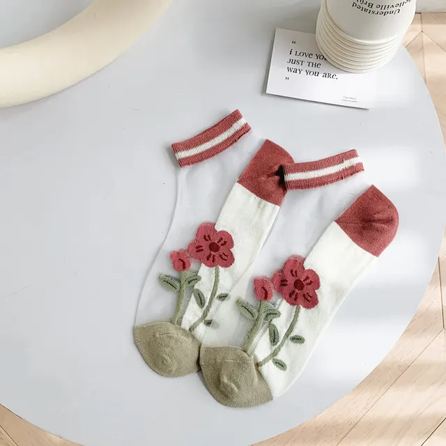 Thin And Cool Vintage Socks In Early Summer Two Bar Rib - Shop at LoveMi