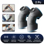 Heating Knee Electric Shoulder Vibrating Massage Pad For Physiotherapy Leg Arthritis Elbow Joint Pain Relief Therapy - Blue