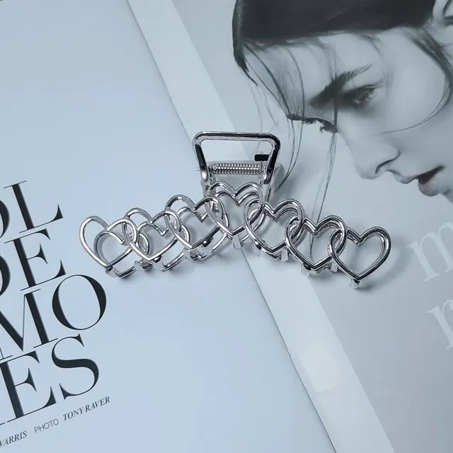 Women's Metal Back Of Head Hair Clip White Gold - Shop at LoveMi