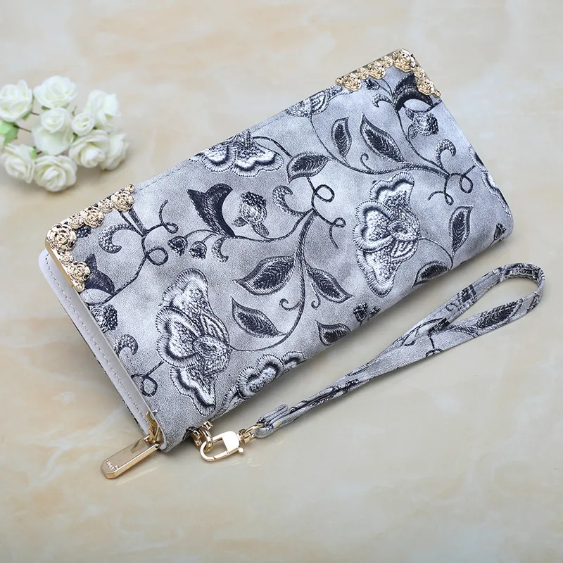 Long Large Capacity Mobile Phone Bag Women's Wallet - Grey