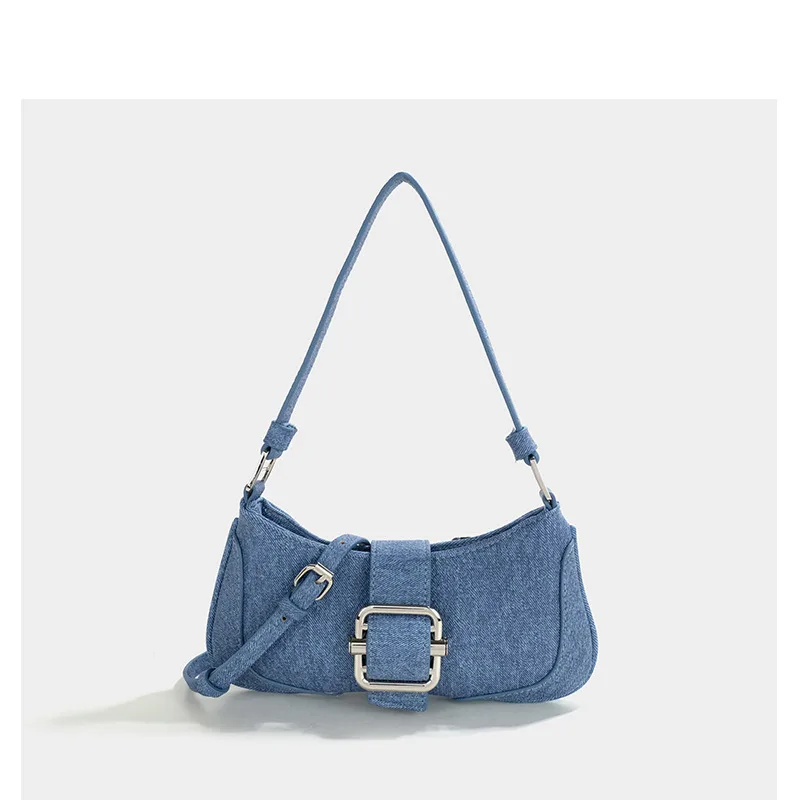 Vintage Armpit Advanced Splicing Stick Bag Blue - Shop at LoveMi