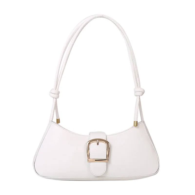 Vintage Small Crowd One Shoulder Cross Body Armpit Bag White - Shop at LoveMi