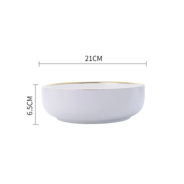 Silver Light Luxury Ceramic Dinnerware With Gold Edge And Silver Edge 9 Style - Shop at LoveMi