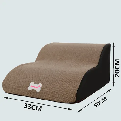 Small Dog Teddy On The Sofa To Bed Climbing Ladder Slope Model Small 2Layers Camel Color - Shop at LoveMi