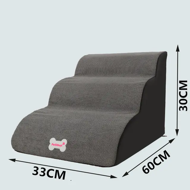 Small Dog Teddy On The Sofa To Bed Climbing Ladder Slope Model Small 3Layers Grey - Shop at LoveMi