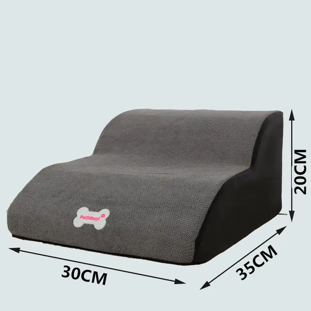 Small Dog Teddy On The Sofa To Bed Climbing Ladder Slope Model Super Small Size 2Layers Gray - Shop at LoveMi