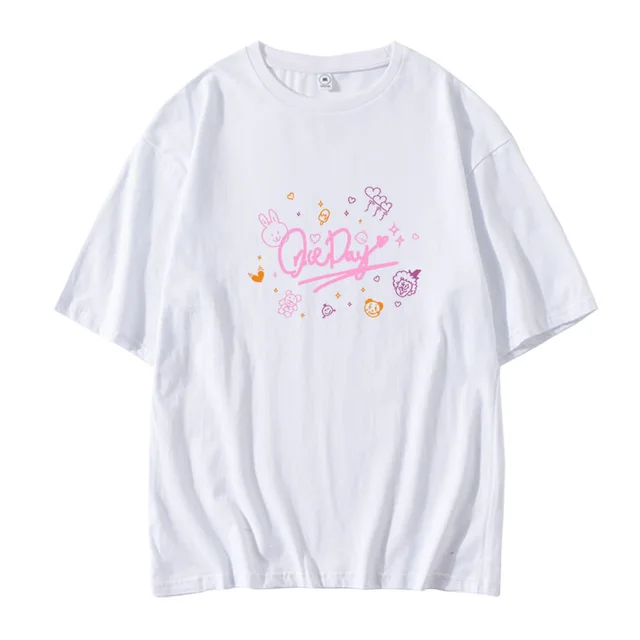 Pine Letter Printed Cotton Summer Song Clothes White - Shop at LoveMi