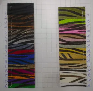 Faux Horsehair Zebra Leather Printed Fabric - Style2