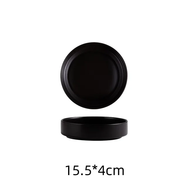 Creative Salad Ceramic Plate For Household Tableware Black - Shop at LoveMi
