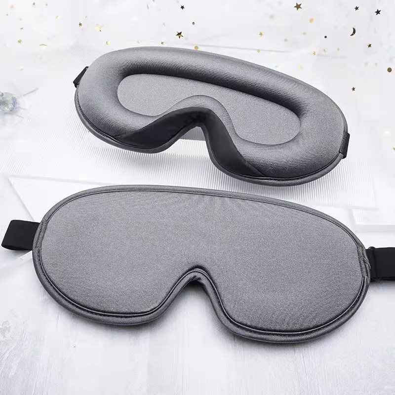 3D Sleeping Eye Mask Stereo Breathable Black Shading Eye Mask - Grey