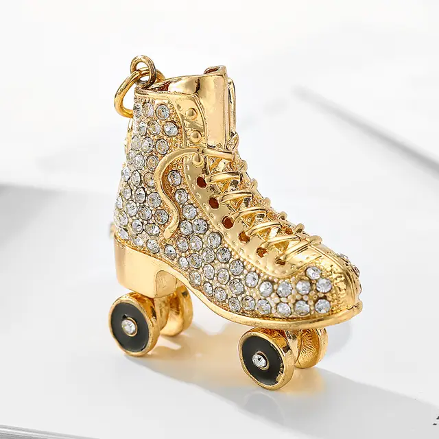 Diamond Skates Creative Key Chain Car Pendant White - Shop at LoveMi