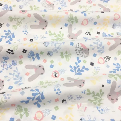 Cotton Twill Cartoon Rabbit Bedding Clothing Fabric A Version - Shop at LoveMi