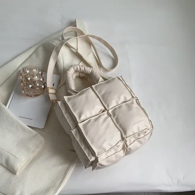Bag Women's Stylish Plaid Handbag White - Shop at LoveMi