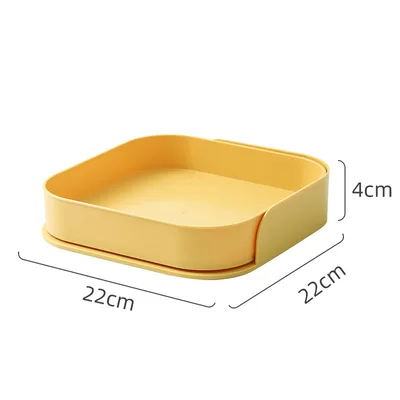 Multifunctional Rotating Shelving Condiment Rotating Storage Box Yellow - Shop at LoveMi