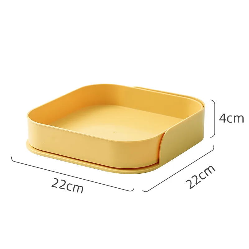 Multifunctional Rotating Shelving Condiment Rotating Storage Box Yellow - Shop at LoveMi