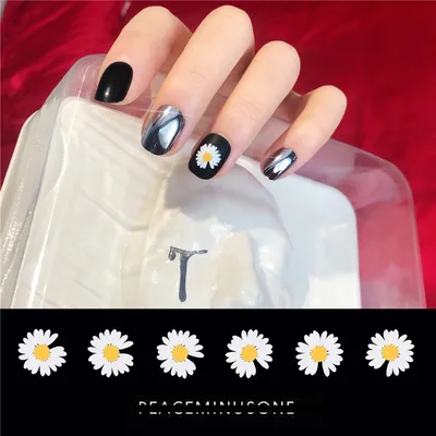 Ashionable Blue And Graffiti Pattern Wearable Fake Nails N324 - Shop at LoveMi