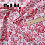 Cotton Cloth Clothes Bag Garden Floral Printing Fabric - Pink33