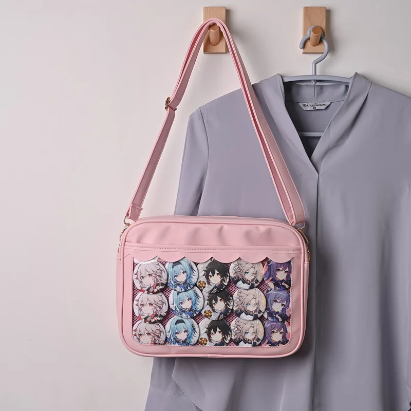 Japanese Girl Jk Handbag Cute Student Bump Colour One Shoulder - Pink