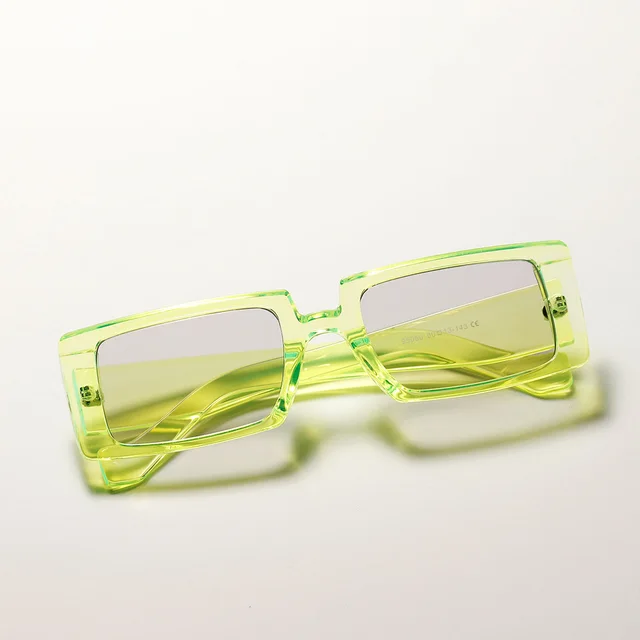 Cool black super retro sunglasses Fluorescent Green - Shop at LoveMi