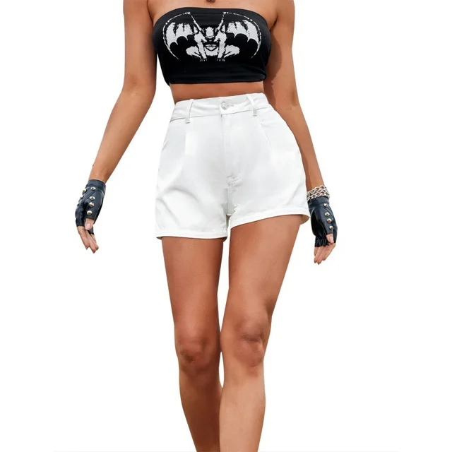 Fashion Loose Denim Casual Shorts White - Shop at LoveMi