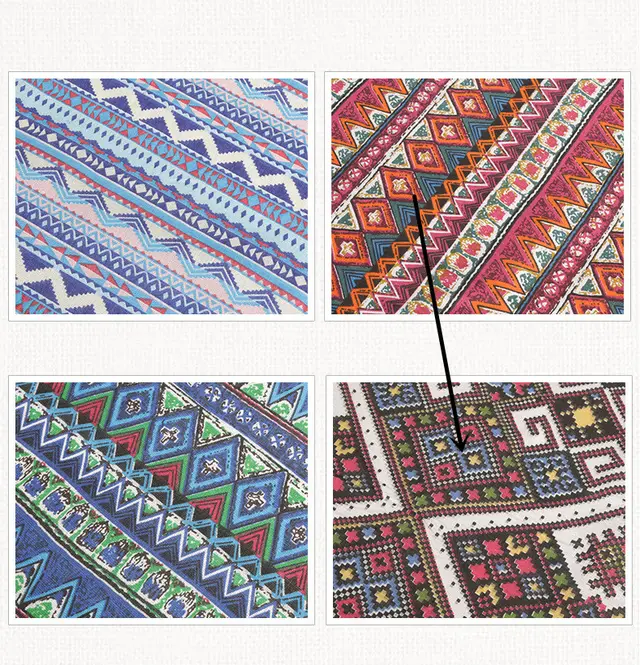 National Wind Series Cotton And Hemp Throw Pillow Cushion Fabric Color Twodimensional Code - Shop at LoveMi