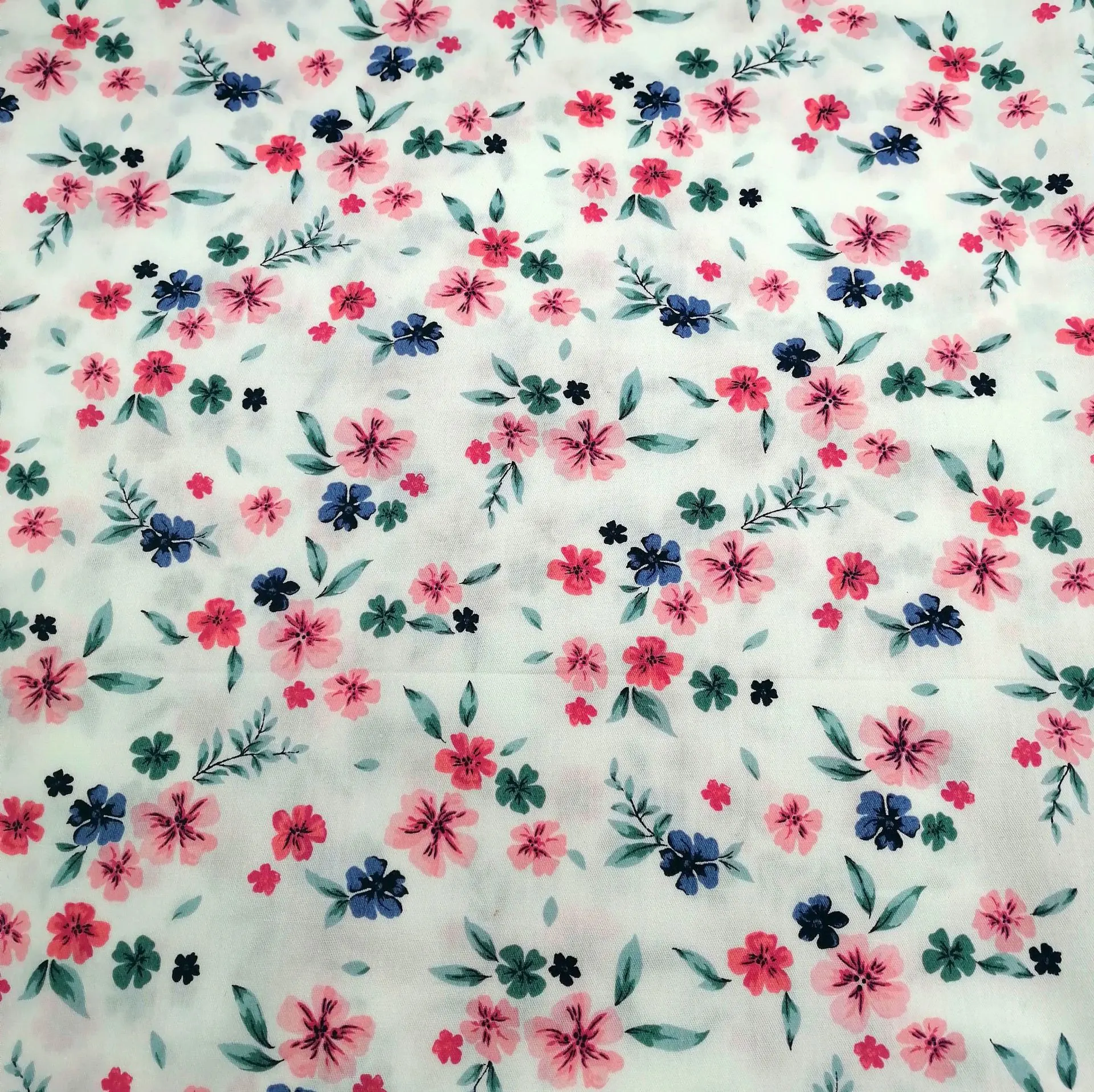Cotton Twill Printed Cloth DIY Handmade Patchwork Floral Cloth Cotton Bedding Fabric - 31
