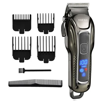 Hiena Hair Scissors LCD Digital Display Professional Hair Scissors Rechargeable Hair Clipper Razor Fader Green - Shop at LoveMi