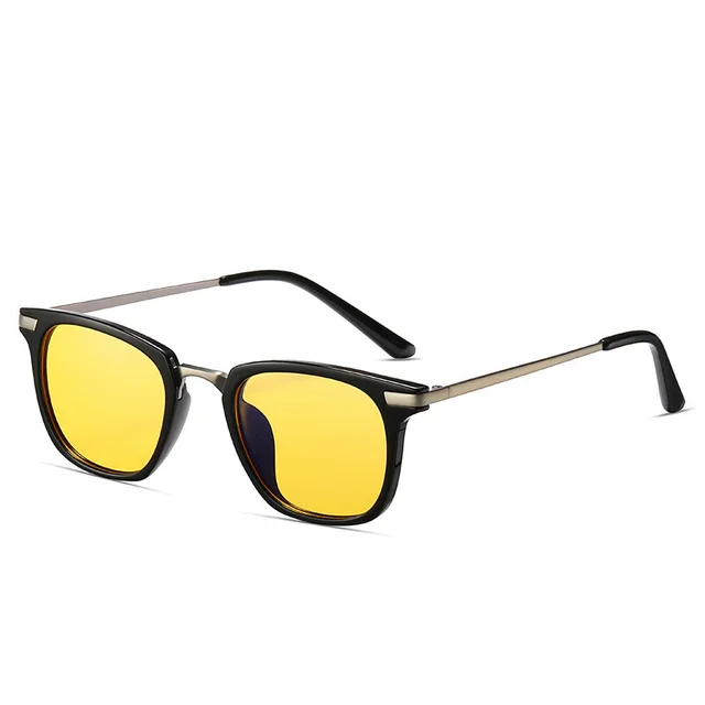 Square Frame Anti blue Light Yellow Lens Glasses 1 Style - Shop at LoveMi