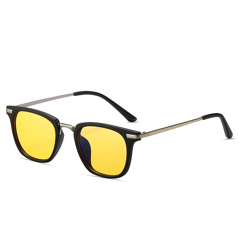 Square Frame Anti-blue Light Yellow Lens Glasses - 2 Style