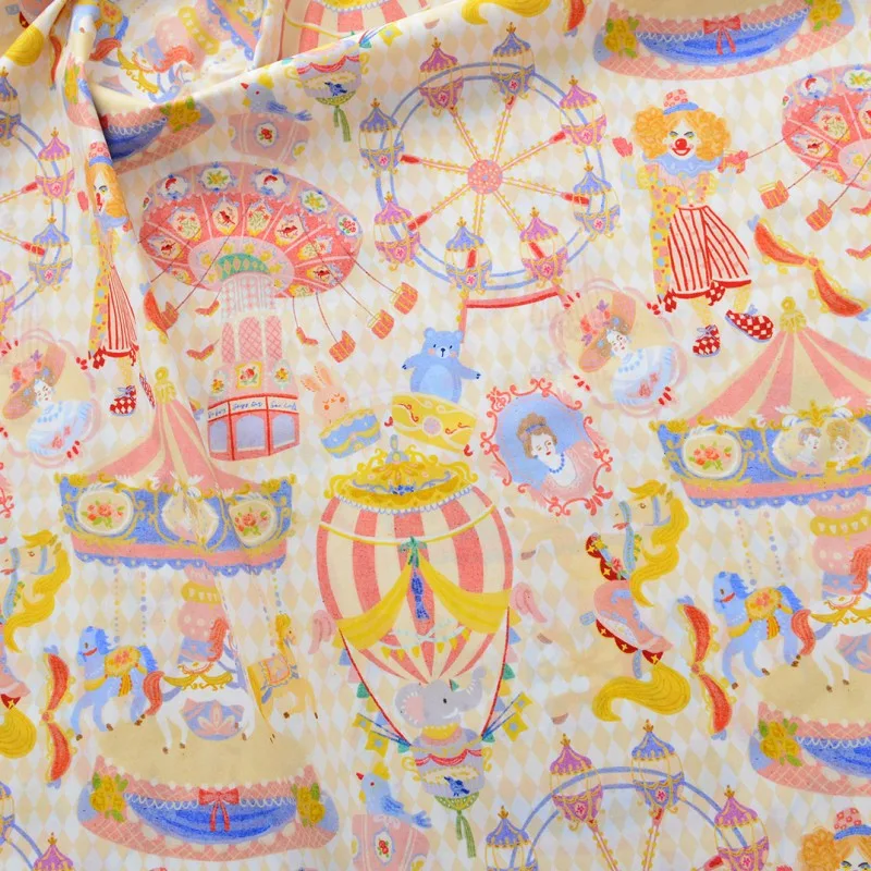 Fabric Pure Cotton Handmade Diy Clothing Women's Skirt Home Decoration - Purple Diamond Bottom