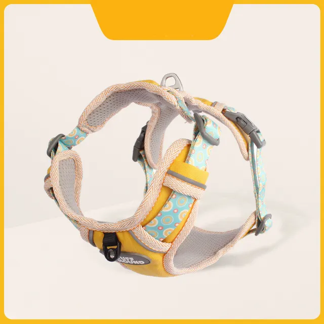 Pet Fashion Simple Chest Strap Leash Set Yellow - Shop at LoveMi