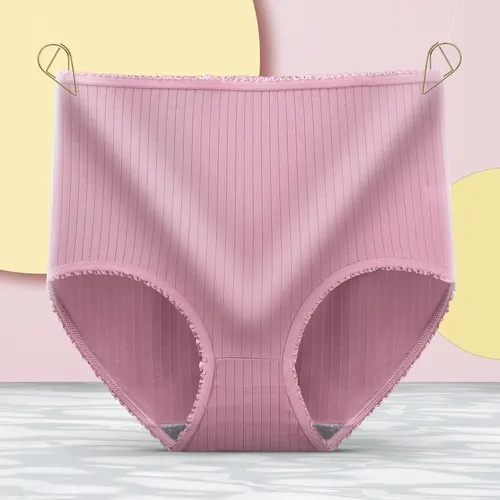 Women's Fashion High Waist Lace Panties Belly Lifting Hip Shaping Bean Paste L 1Pc - Shop at LoveMi